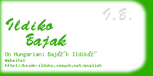 ildiko bajak business card